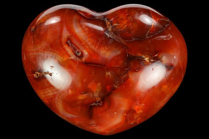 Colorful Carnelian Agate Heart #125774